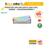 [ผ่อน 0% 3 ด.]Apacer NOX RGB DDR5 (White) 32GB (16x2) 5600MHz - AH5U32G56C522NWAA-2 /ประกัน LIFETIME