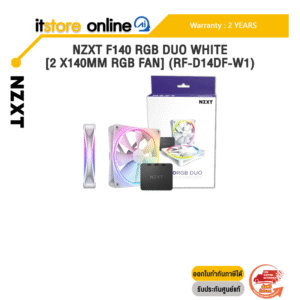 NZXT F140 RGB DUO WHITE [2 x140MM RGB FAN] (RF-D14DF-W1) /ประกัน 2 Years/BY ITSTORE-ONLINE
