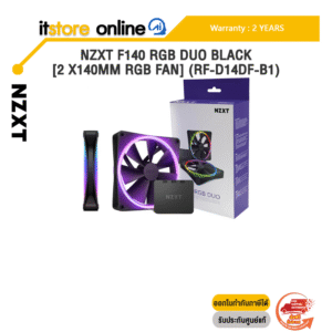 NZXT F140 RGB DUO BLACK [2 x140MM RGB FAN] (RF-D14DF-B1) /ประกัน 2 Years/BY ITSTORE-ONLINE