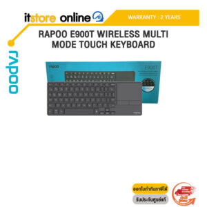 RAPOO E900T-BK WIRELESS MULTI-MODE TOUCH KEYBOARD /ประกัน 2 Years/BY ITSTORE-ONLINE