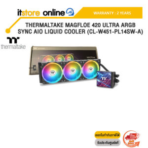 THERMALTAKE MAGFLOE 420 ULTRA ARGB SYNC AIO LIQUID COOLER (CL-W451-PL14SW-A) /ประกัน 2 Years/BY ITSTORE-ONLINE