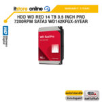 HDD WD RED 14 TB 3.5 INCH PRO 7200RPM SATA3 WD142KFGX-5YEAR /ประกัน 5 Years/BY ITSTORE-ONLINE