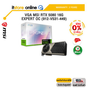 [ผ่อน 0% 10 ด.]VGA MSI RTX 5080 16G EXPERT OC (912-V531-449) /ประกัน 3 Years/BY ITSTORE-ONLINE