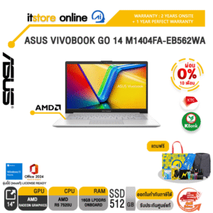 [ผ่อน 0% 10 ด.]ASUS VIVOBOOK GO 14 M1404FA-EB562WA /R5 7520U/ประกัน 2 Years Onsite + 1 Year Perfect warranty/BY ITSTORE-ONLINE