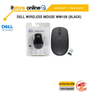 DELL WIRELESS MOUSE WM126 (BLACK)/ประกัน1y+Onsite/BY ITSTORE-ONLINE