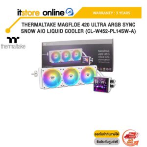THERMALTAKE MAGFLOE 420 ULTRA ARGB SYNC SNOW AIO LIQUID COOLER (CL-W452-PL14SW-A) /ประกัน 3 Years/BY ITSTORE-ONLINE