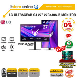 [ผ่อน 0% 6 ด.]LG ULTRAGEAR G4 27” 27G440A-B MONITOR (IPS FHD 240Hz)/ประกัน 3 Years Onsite/BY ITSTORE-ONLINE