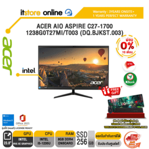 [ผ่อน0%10ด.]ACER AIO ASPIRE C27-1700-1238G0T27Mi/T003 (DQ.BJKST.003) /i5-1235U/ประกัน 3 Years Onsite/BY ITSTORE-ONLINE