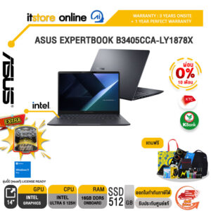 [ผ่อน 0% 10 ด.]ASUS EXPERTBOOK B3405CCA-LY1878X /Ultra 5 125H/ประกัน 3 Years Onsite + 1Y Perfect Warranty/BY ITSTORE-ONLINE