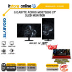 GIGABYTE AORUS MO27Q28G 27" OLED MONITOR (WOLED 2K 280Hz)/ประกัน 3 Years/BY ITSTORE-ONLINE
