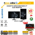 [ผ่อน 0% 10 ด.]GIGABYTE AORUS MO27Q28G 27" OLED MONITOR (WOLED 2K 280Hz)/ประกัน 3 Years/BY ITSTORE-ONLINE