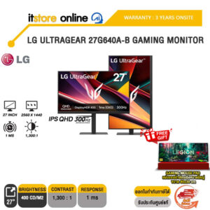 LG ULTRAGEAR 27G640A-B GAMING MONITOR (IPS QHD 300Hz)/ประกัน 3 Years Onsite/BY ITSTORE-ONLINE