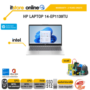 HP LAPTOP 14-EP1139TU /Ultra 5 125H/ประกัน 2 Years Onsite/BY ITSTORE-ONLINE