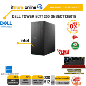 [ผ่อน 0% 10 ด.]DELL TOWER ECT1250 SNSECT125015 /i7 14700/ประกัน 3 Years Onsite/BY ITSTORE-ONLINE