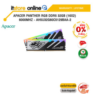 [ผ่อน 0% 3 ด.] Apacer Panther RGB DDR5 32GB (16x2) 6000MHz - AH5U32G60C5129BAA-2  /LIFETIME/BY ITSTORE-ONLINE