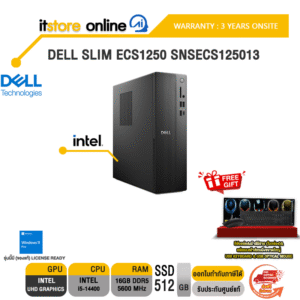 DELL SLIM ECS1250 SNSECS125013 /i5-14400/ประกัน 3 Years Onsite/BY ITSTORE-ONLINE