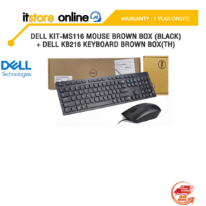 DELL KIT-MS116 MOUSE BROWN BOX (BLACK) + DELL KB216 KEYBOARD BROWN BOX(TH)/BY ITSTORE-ONLINE