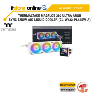 THERMALTAKE MAGFLOE 360 ULTRA ARGB SYNC SNOW AIO LIQUID COOLER (CL-W433-PL12SW-A) /ประกัน 3 Years/BY ITSTORE-ONLINE