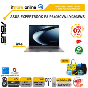 [ผ่อน 0% 10 ด.]ASUS EXPERTBOOK P3 P3405CVA-LY0393WS /i5-13420H/ประกัน 3 Years Onsite + 1 Year Perfect Warranty/BY ITSTORE-ONLINE