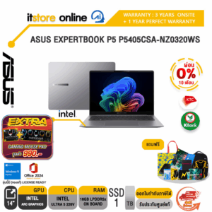 [ผ่อน 0% 10 ด.]ASUS EXPERTBOOK P5 P5405CSA-NZ0320WS /Ultra 5 226V/ประกัน 3 Years Onsite + 1 Year Perfect Warranty/BY ITSTORE-ONLINE