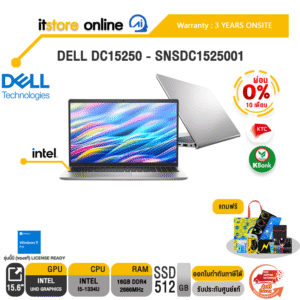 [ผ่อน 0% 10 ด.]DELL DC15250 - SNSDC1525001 /i5-1334U/ประกัน 3 Years Onsite/BY ITSTORE-ONLINE