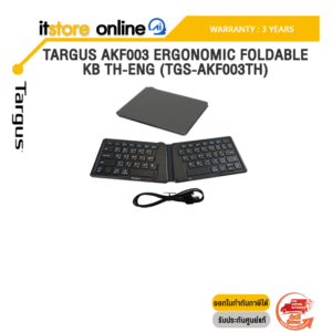 TARGUS AKF003 ERGONOMIC FOLDABLE KB TH-ENG (TGS-AKF003TH) /ประกัน 3 Years/BY ITSTORE-ONLINE