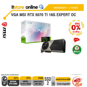 [ผ่อน 0% 10 ด.]VGA MSI RTX 5070 TI 16G EXPERT OC /ประกัน 3 Years/BY ITSTORE-ONLINE