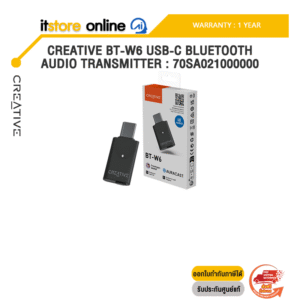 CREATIVE BT-W6 USB-C BLUETOOTH AUDIO TRANSMITTER : 70SA021000000 /ประกัน 1 Year/BY ITSTORE-ONLINE