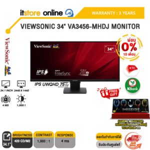 [ผ่อน 0% 10 ด.]VIEWSONIC 34" VA3456-MHDJ MONITOR (IPS UWQHD 75Hz)/ประกัน 3 Years/BY ITSTORE-ONLINE