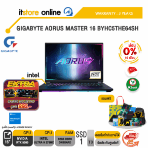 [ผ่อน 0% 10 ด.]GIGABYTE AORUS MASTER 16 BYHC5THE64SH /Ultra 9 275HX/ประกัน 3 Years/BY ITSTORE-ONLINE