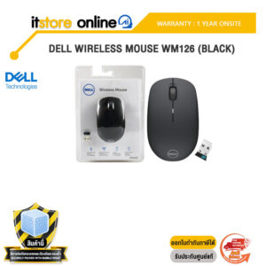 DELL WIRELESS MOUSE WM126 (BLACK)/ประกัน1y+Onsite/BY ITSTORE-ONLINE