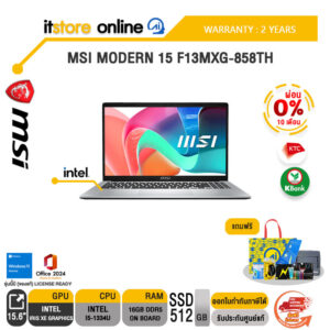 [ผ่อน 0% 10 ด.] MSI MODERN 15 F13MXG-858TH /i5-1334U /ประกัน 2 Years/BY ITSTORE-ONLINE