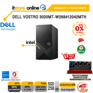 [ผ่อน 0% 10 เดือน]DELL VOSTRO 3020MT-W268412042MTH/i3-13100/ประกัน3YOnsite/BY IT STORE ONLINE