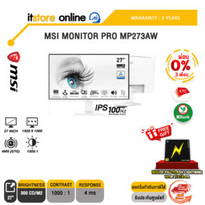 [ผ่อน 0% 3 เดือน]MSI MONITOR PRO MP273AW(IPS/100HZ)/ประกัน 3 Years/BY ITSTORE-ONLINE