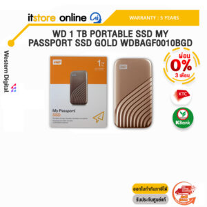 [ผ่อน 0% 3 ด.]WD 1 TB PORTABLE SSD MY PASSPORT SSD GOLD WDBAGF0010BGD/ประกัน 5 Years/BY ITSTORE ONLINE