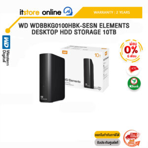 [ผ่อน 0% 10 ด.]WD WDBBKG0100HBK-SESN ELEMENTS DESKTOP HDD STORAGE 10TB /ประกัน 2 Years/BY ITSTORE ONLINE