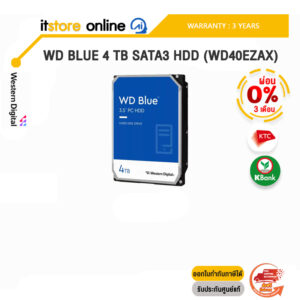 [ผ่อน 0% 3 ด.] WD BLUE 4 TB SATA3 HDD (WD40EZAX)/ประกัน 3 Years/BY ITSTORE ONLINE