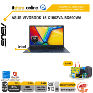 ASUS VIVOBOOK 15 X1502VA-BQ590WA /i5-13420H/ประกัน 2 Years Onsite + 1 Year Perfect warranty/BY ITSTORE-ONLINE