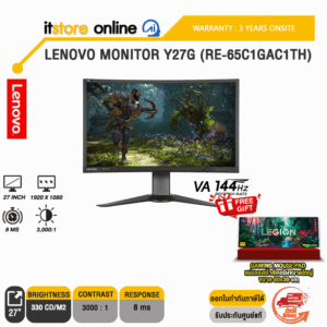 LENOVO MONITOR Y27g (RE-65C1GAC1TH) (VA/144HZ)/ประกัน 3 Years Onsite/BY ITSTORE ONLINE