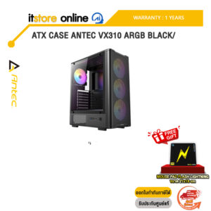ATX CASE ANTEC VX310 ARGB BLACK/ประกัน 1 Years