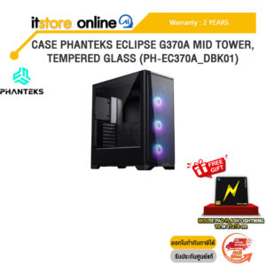 CASE PHANTEKS ECLIPSE G370A MID TOWER,TEMPERED GLASS (PH-EC370A_DBK01) /ประกัน 2 Years/BY ITSTORE-ONLINE