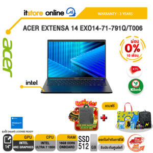 [ผ่อน 0% 10 เดือน]ACER EXTENSA 14 EXO14-71-791Q/T006 /Ultra 7 155H/ประกัน 3 Years/BY ITSTORE-ONLINE
