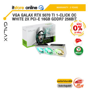 [ผ่อน 0% 10 เดือน]VGA GALAX RTX 5070 TI 1-CLICK OC WHITE 2X PCI-E 16GB GDDR7 256BIT /ประกัน 3 Years/BY ITSTORE-ONLINE