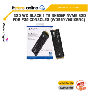 SSD WD BLACK 1 TB SN850P NVME SSD FOR PS5 CONSOLES (WDBBYV0010BNC) /ประกัน 5 Years/BY ITSTORE-ONLINE