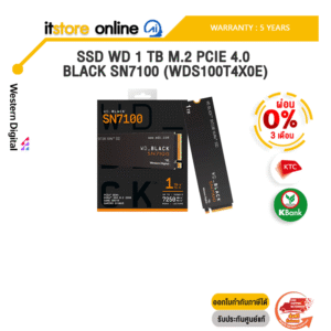 [ผ่อน 0% 3 เดือน]SSD WD 1 TB M.2 PCIE 4.0 BLACK SN7100 (WDS100T4X0E) /ประกัน 5 Years/BY ITSTORE-ONLINE