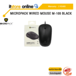 MICROPACK WIRED MOUSE M-105 BLACK /ประกัน 2 Years/BY ITSTORE-ONLINE