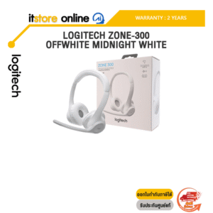 LOGITECH ZONE-300-OFFWHITE MIDNIGHT WHITE /ประกัน 2 Years/BY ITSTORE-ONLINE