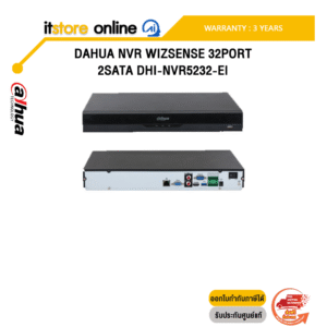 DAHUA NVR WIZSENSE 32PORT 2SATA DHI-NVR5232-EI /ประกัน 3 Years/BY ITSTORE-ONLINE