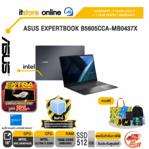 ASUS EXPERTBOOK B5605CCA-MB0437X /Ultra 5 225H/ประกัน 3 Years Onsite + 1 Year Perfect Warranty/BY ITSTORE-ONLINE