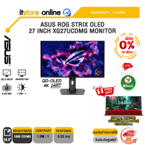 [ผ่อน 0% 10 เดือน]ASUS ROG STRIX OLED 27 INCH XG27UCDMG MONITOR (QD-OLED 4K 240Hz)/ประกัน 3 Years/BY ITSTORE-ONLINE